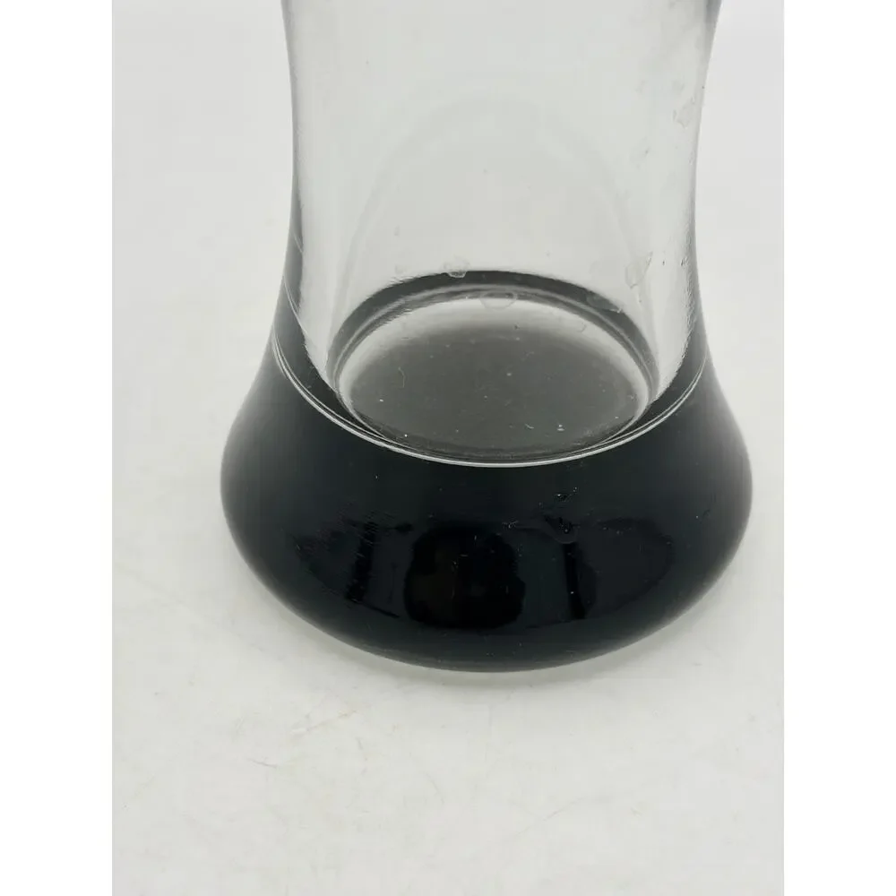 Disney Parks Mickey Mouse Icons Pilsner Glass Clear Black Base Disney